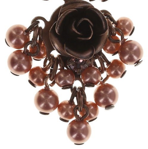 image pour Clou d'oreille pendant Indian Roses Rose  medium, small