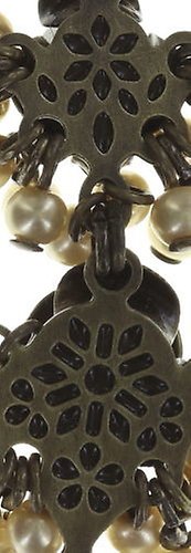 image for Earring stud dangling Indian Roses Beige  medium, small