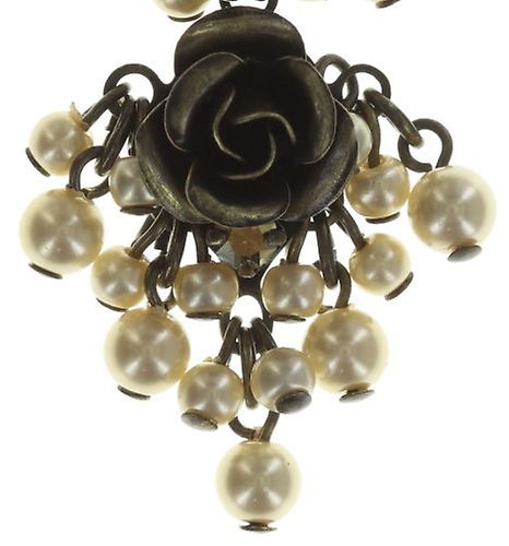 image pour Clou d'oreille pendant Indian Roses Beige  medium, small