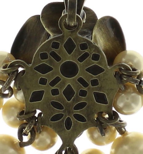 image pour Collier pendant Indian Roses Beige  large