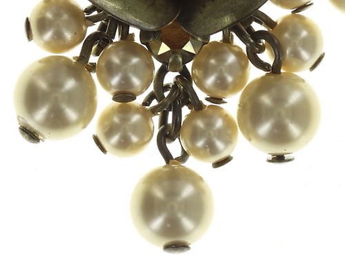 Kép Earring stud dangling Indian Roses Beige  large