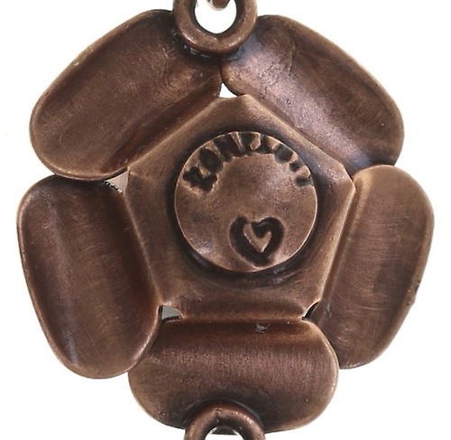 image pour Clou d'oreille pendant Indian Roses Rose  large