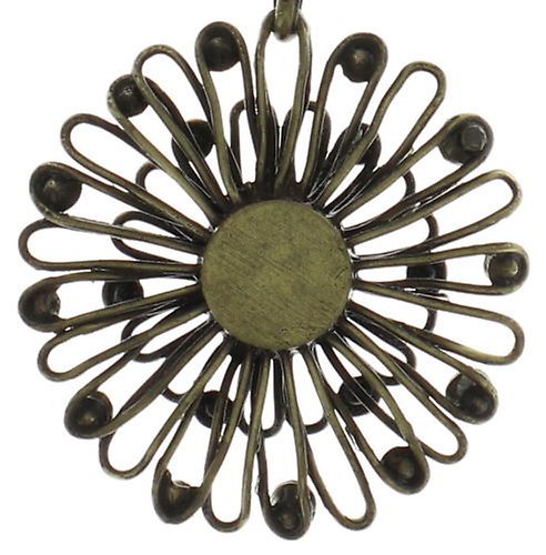 image for Necklace pendant Distel Green  small