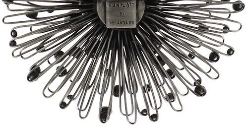 Bild für Brosche Distel Schwarz  Extra Large