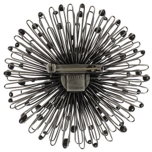 Bild für Brosche Distel Schwarz  Extra Large