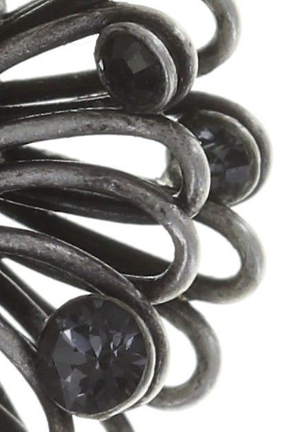 image for Earring Stud Distel Black  extra small