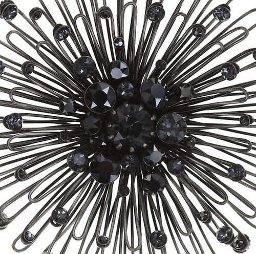 Bild für Ohrring Clip  Distel Schwarz  Extra Large