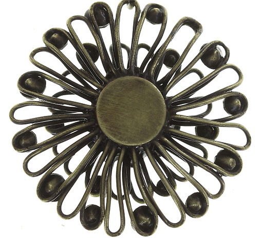 Bild für Ohrstecker baumelnd Distel Grün  klein