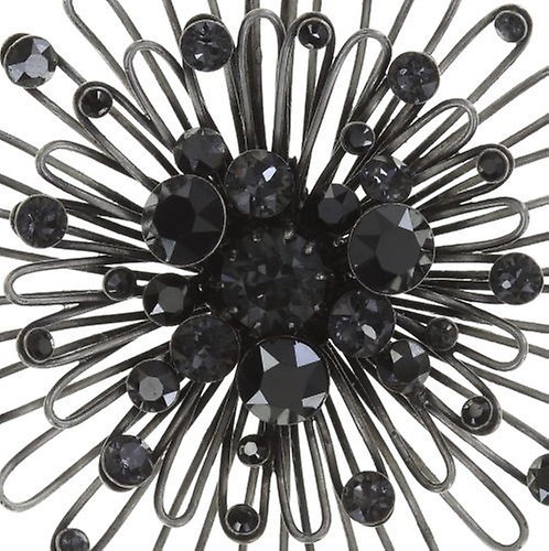 image pour Clou d'oreille pendant Distel Noir  large