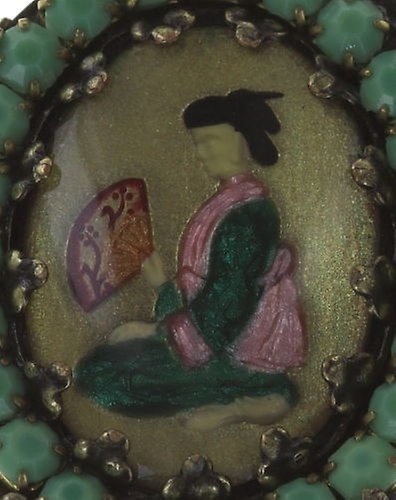 image for Earring Clip Kyoto Love Green  