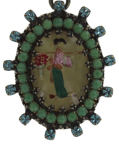 image for Earring Stud Dangling Kyoto Love Green  
