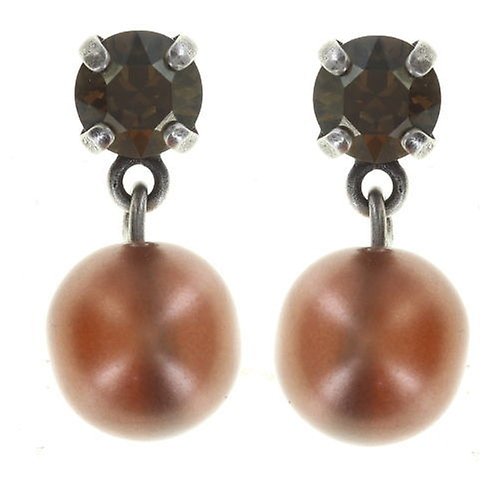 Bild für Ohrstecker baumelnd Caviar de Luxe Braun / Grau  