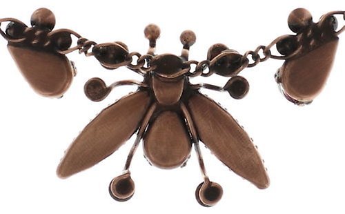 image pour Collier Flower Zumzum dark rose/ brown  