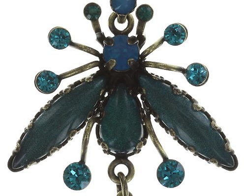 Bild für Ohrstecker baumelnd Flower Zumzum Blau / Grün  