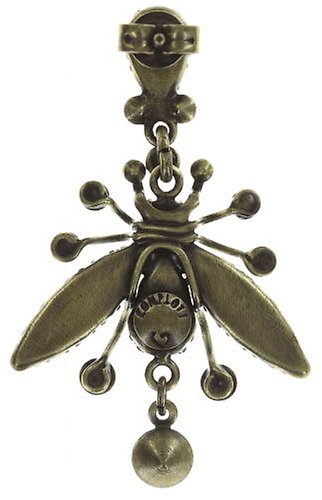image for Earring stud dangling Flower Zumzum Blue / Green  