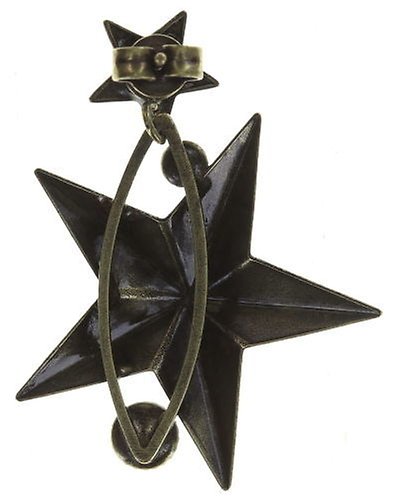 Kép Earring stud dangling Dancing Star Brown crystal metallic sunshine 