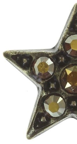 image for Earring Stud Dancing Star Brown crystal metallic sunshine extra small