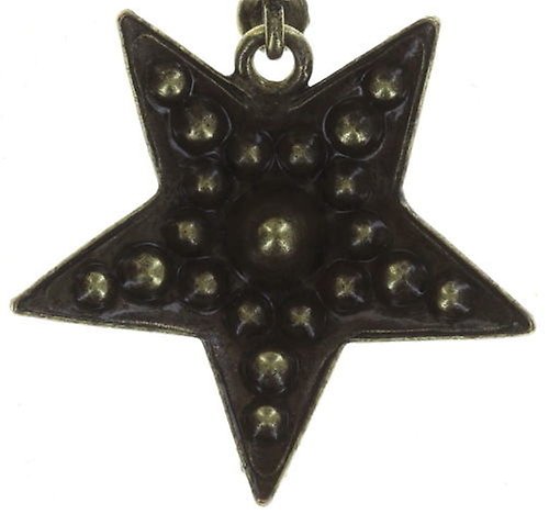 image for Earring Stud Dangling Dancing Star Brown  