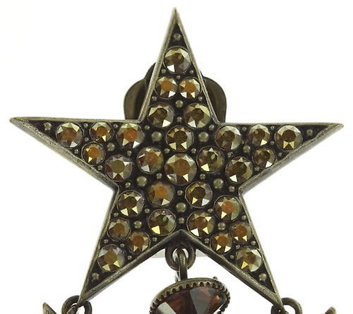 Bild für Ohrring Clip Dancing Star Braun crystal metallic sunshine 