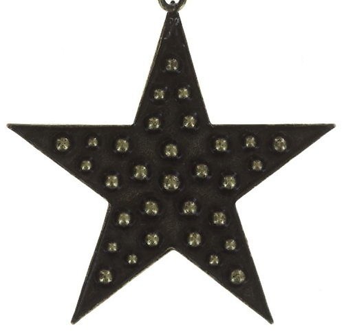 image for Earring dangling Dancing Star Brown crystal metallic sunshine large