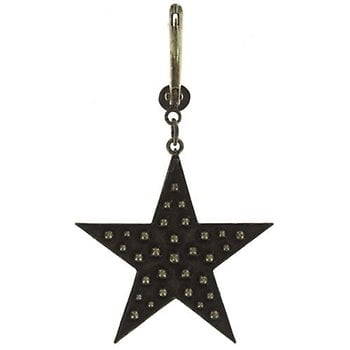 image for Earring dangling Dancing Star brown crystal metallic sunshine large