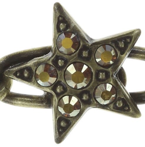 image for Bracelet Dancing Star Brown crystal metallic sunshine small, extra small