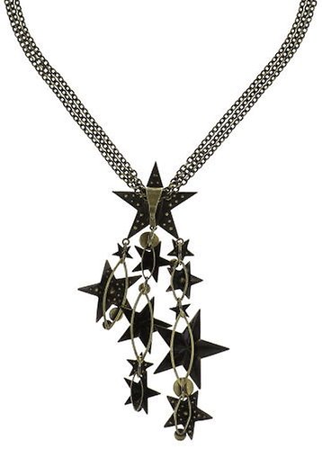 image for Necklace Pendant Dancing Star Brown crystal metallic sunshine 