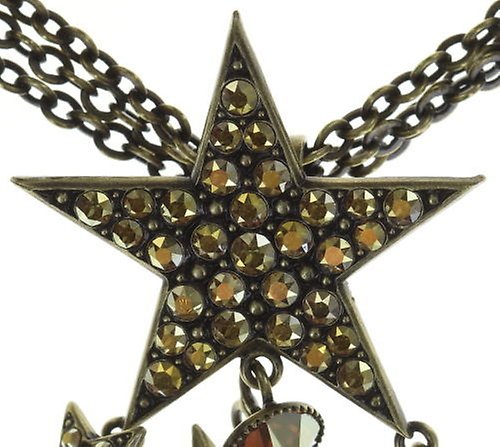 image pour Collier pendant Dancing Star Marron crystal metallic sunshine 