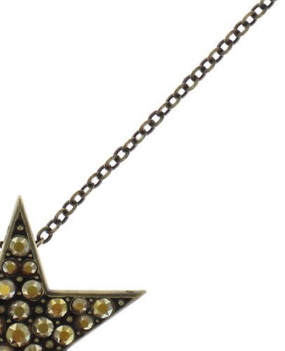 image for Necklace Pendant Dancing Star Brown crystal metallic sunshine large