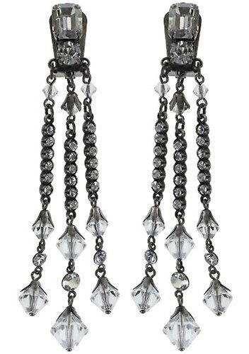 image pour Boucle d'oreille Clip pendante Chandelier Earrings Blanc  