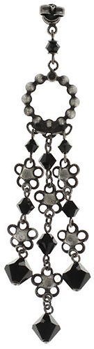 image for Earring Stud Dangling Chandelier Earrings Black  