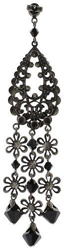 image for Earring Stud Dangling Chandelier Earrings Black  