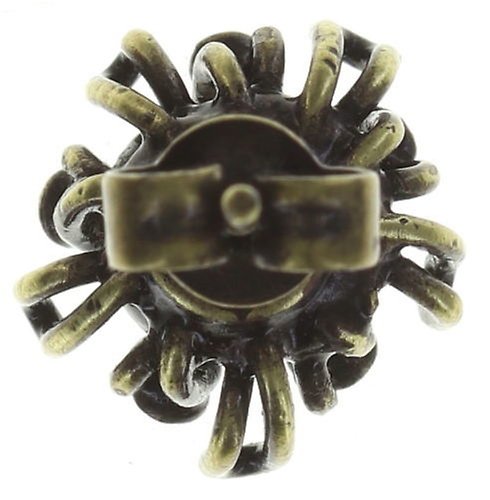 Bild für Ohrstecker Chrysanthemum Weiß Kristall klein