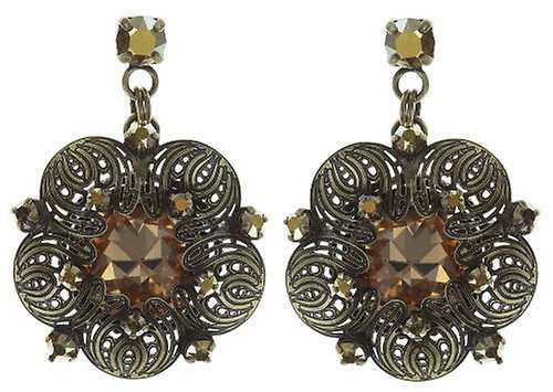 image for Earring Stud Dangling Water Blossom Beige  size S