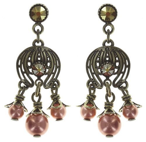 image pour Clou d'oreille pendant Water Blossom Beige  