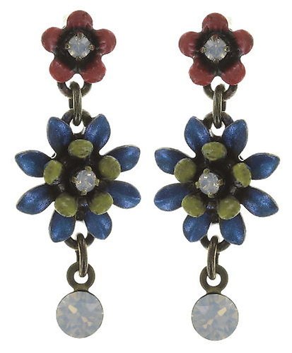image for Earring stud dangling Mille Fleurs Multi  