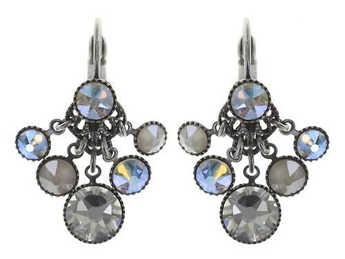 image for Earring Eurowire Dangling Waterfalls White / Grey  