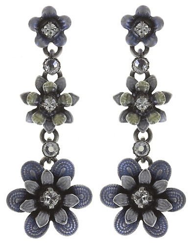 image pour Clou d'oreille pendant Mille Fleurs Blanc  