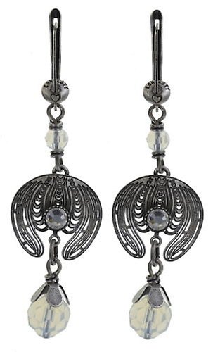 image pour Boucles d'oreilles pendantes Water Blossom Blanc  