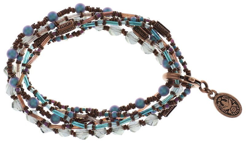 image for Bracelet Elastic Water Blossom Blue / Green  