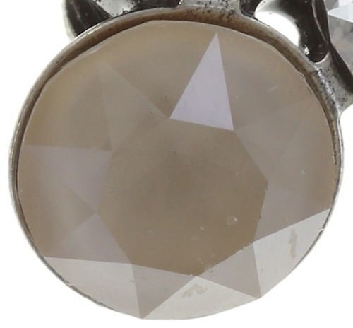 image for Earring Stud Disco Star White / Beige  