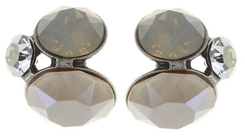 image pour Clou d'oreille Disco Star Blanc / Beige  