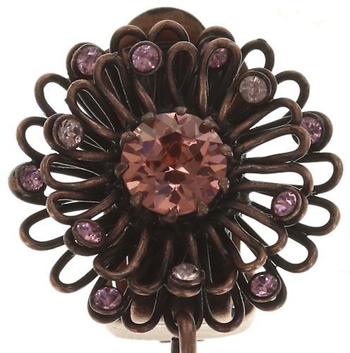image pour Boucle d'oreille Clip pendante Distel Rose  extra large