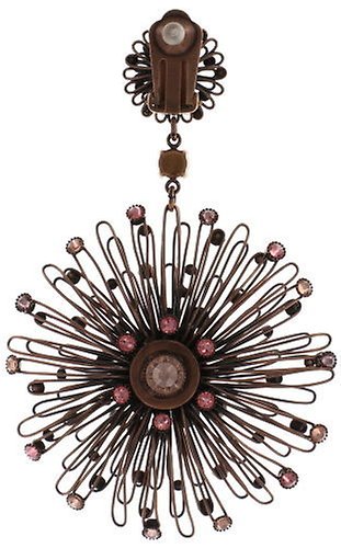 image pour Boucle d'oreille Clip pendante Distel Rose  extra large