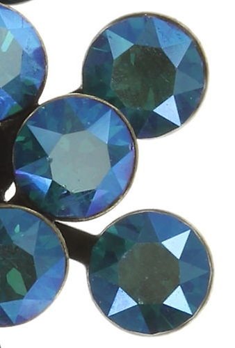 image for Earring Eurowire Magic Fireball Blue / Green blue zircon shimmer Classic Size (21mm Ø)