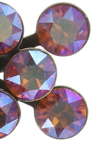 image for Earring Stud Magic Fireball Brown / Orange tangerine shimmer Classic Size (21mm Ø)