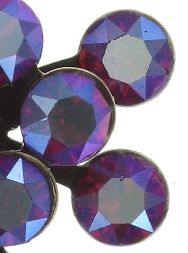 image for Earring Eurowire Magic Fireball Dark Rose fuchsia shimmer  Classic Size (21mm Ø)