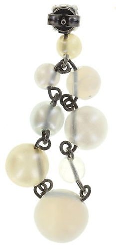 image for Earring Stud Dangling Caviar de Luxe White  