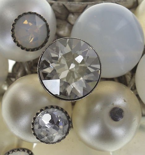 Bild für Ring Caviar de Luxe Weiß  