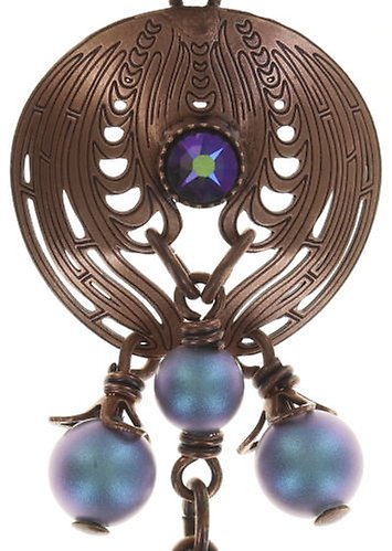 image for Earring Stud Dangling Water Blossom Blue / Green  